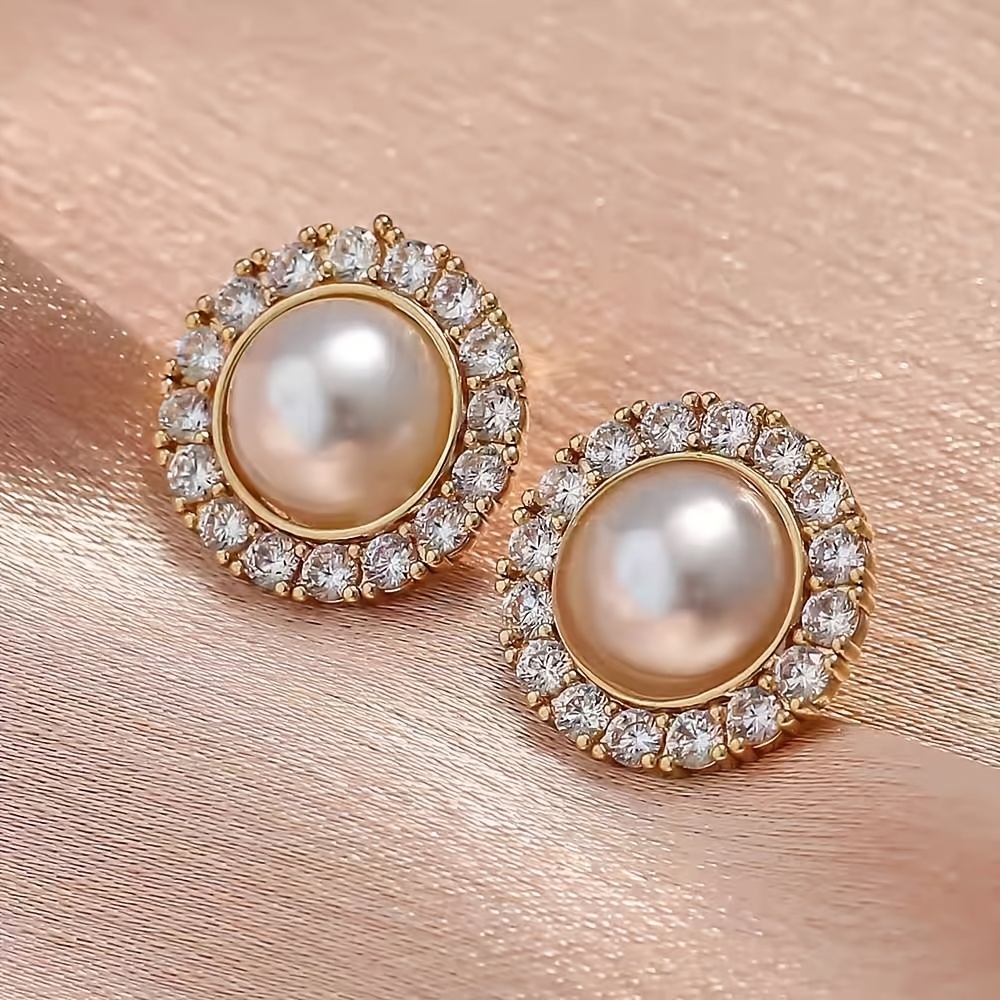 Zirconia Decor Clip On Earrings, Pastoral Style, No Piercing